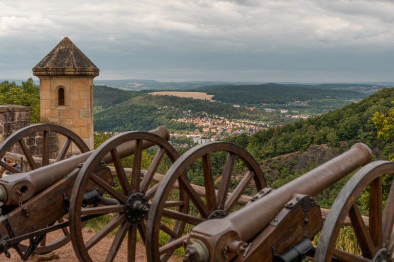 Uitzicht vanaf de Wartburg in Eisenach